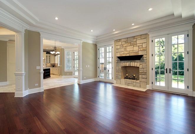 beautiful rustic hardwood floors in a cozy cabin